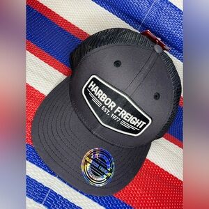 🥳✨ HARBOR FREIGHT Low-Profile Trucker Hat Gray  Black SnapBack Mesh Trucker Hat